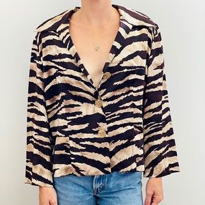 Vintage silk tiger blazer